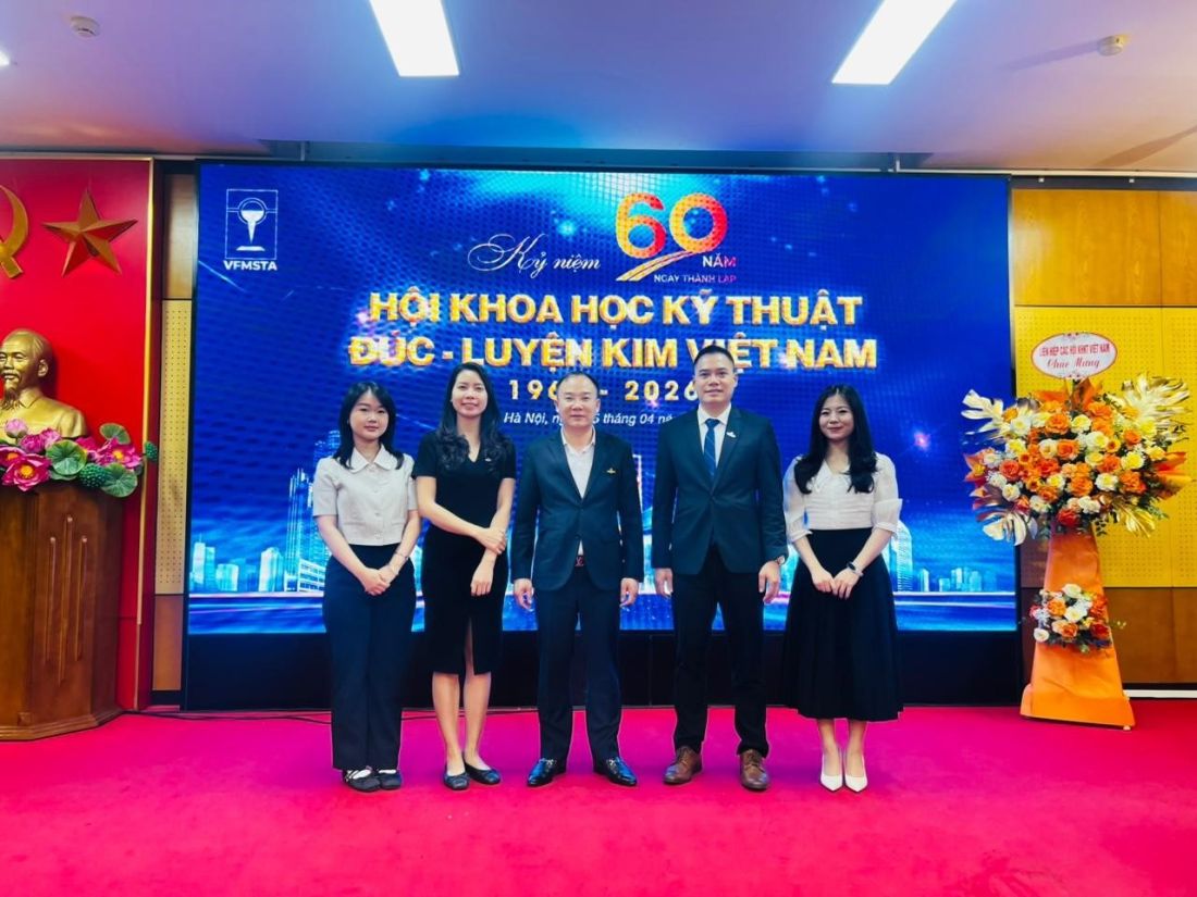 Stavian Industrial Metal đồng hành với vai trò nhà tài trợ Kim Cương tại Lễ kỷ niệm 60 năm thành lập Hội Khoa Học Kỹ Thuật Đúc – Luyện Kim Việt Nam và Hội thảo khoa học 2026
